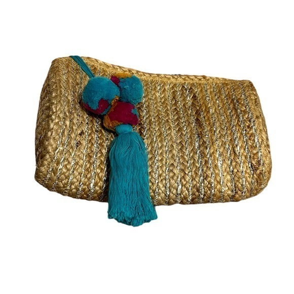 Shiraleah Jute Veronica clutch bag vacation summer resortwear beach cruise‎ - Picture 1 of 10
